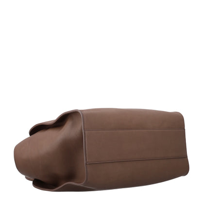 The Row Polished Saddle Calfskin Marlo 14 Tawny Brown 3 of 8