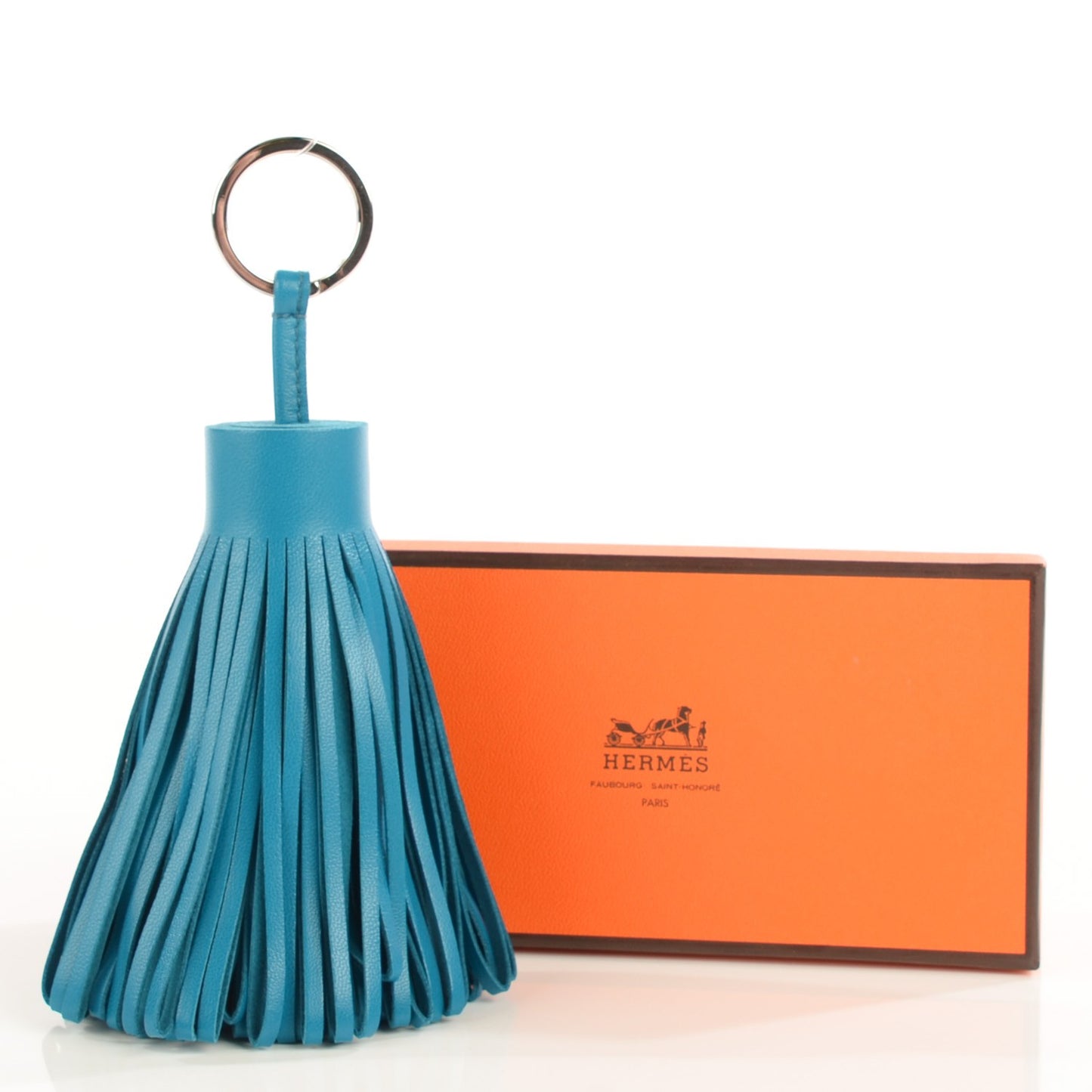 Lambskin Carmen Alto Tassel Key Holder Bleu Izmir