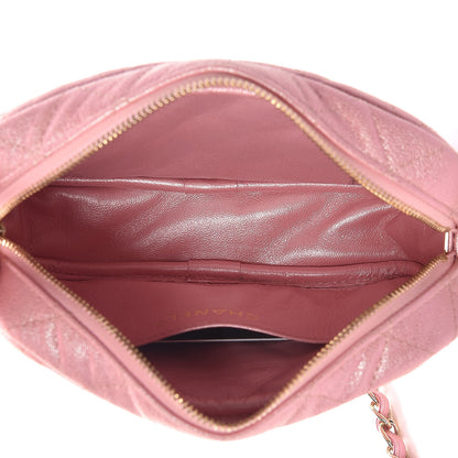 Chanel Iridescent Caviar Quilted Small Timeless Camera Case Pink 7 of 11