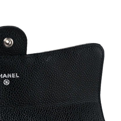 Chanel Caviar Quilted Large Gusset Flap Wallet Black 11 of 18