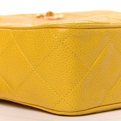 Chanel Caviar Quilted Camera Case Yellow 9 of 10