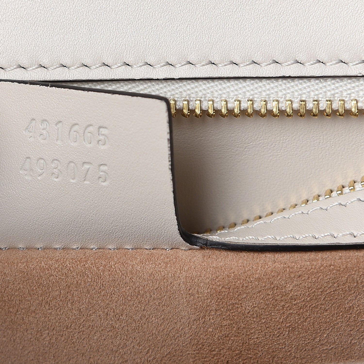 Gucci Calfskin Embroidered Medium Sylvie Top Handle Bag White 7 of 9