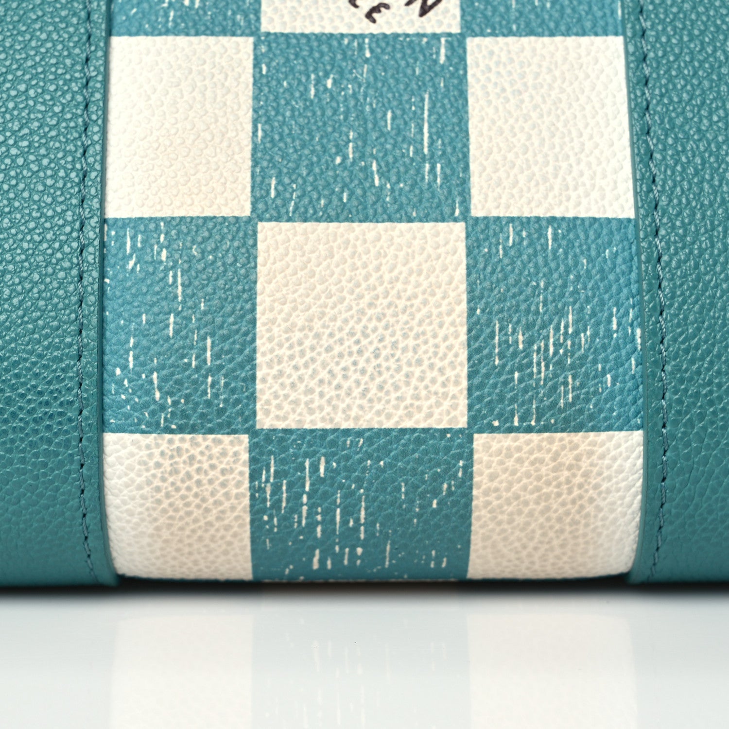 Louis Vuitton Calfskin Damier City Keepall Teal 11 of 11