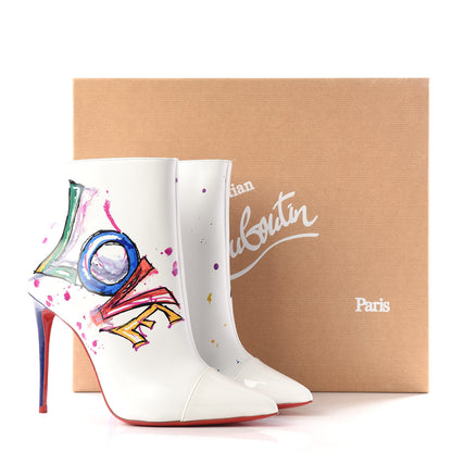 Christian Louboutin Calfskin In Love 100 Booties 37 White 8 of 8