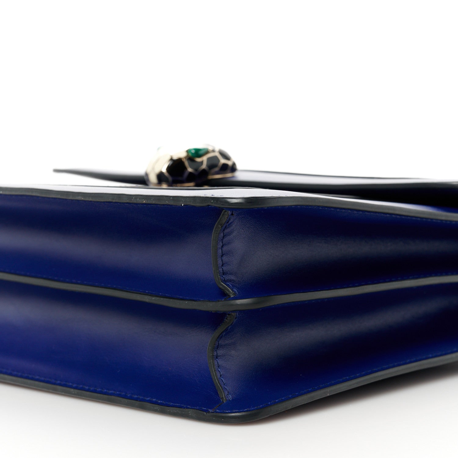 Bulgari Calfskin Large Serpenti Forever Top Handle Blue 13 of 13