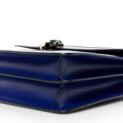 Bulgari Calfskin Large Serpenti Forever Top Handle Blue 13 of 13
