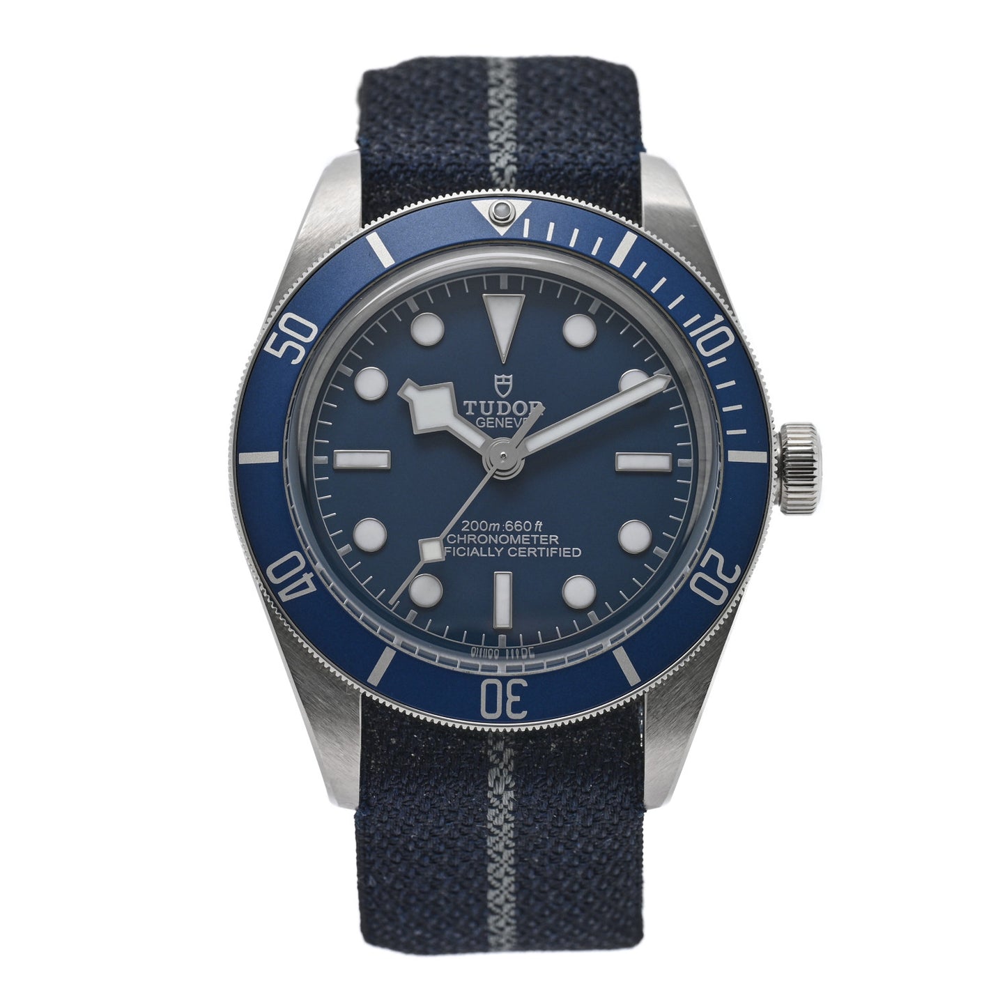 Stainless Steel Fabric 39mm Black Bay Fifty Eight Automatic Watch Blue 79030B