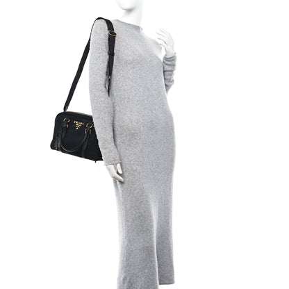 Prada Tessuto Nylon Saffiano Bauletto Black 2 of 10