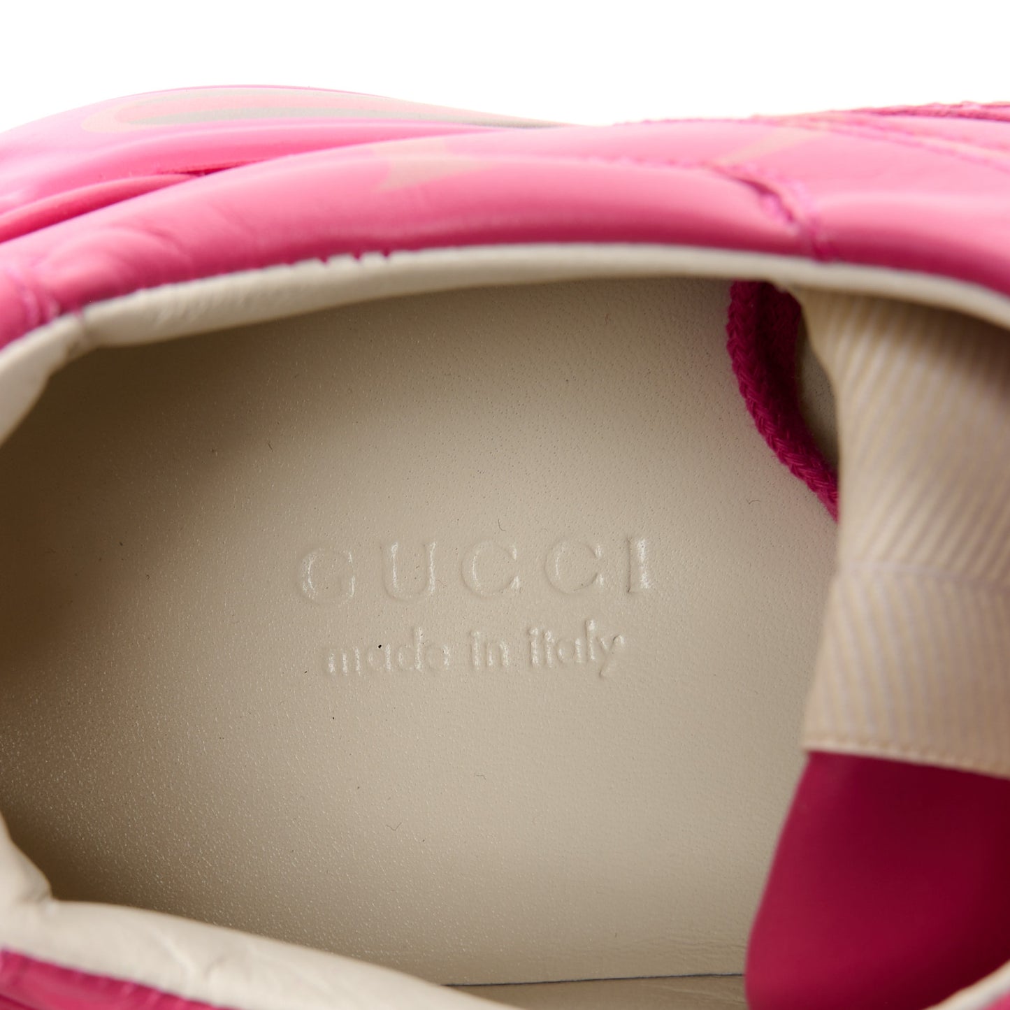 Calfskin Logo Mens Rhyton Sneakers 37.5 Box Pink