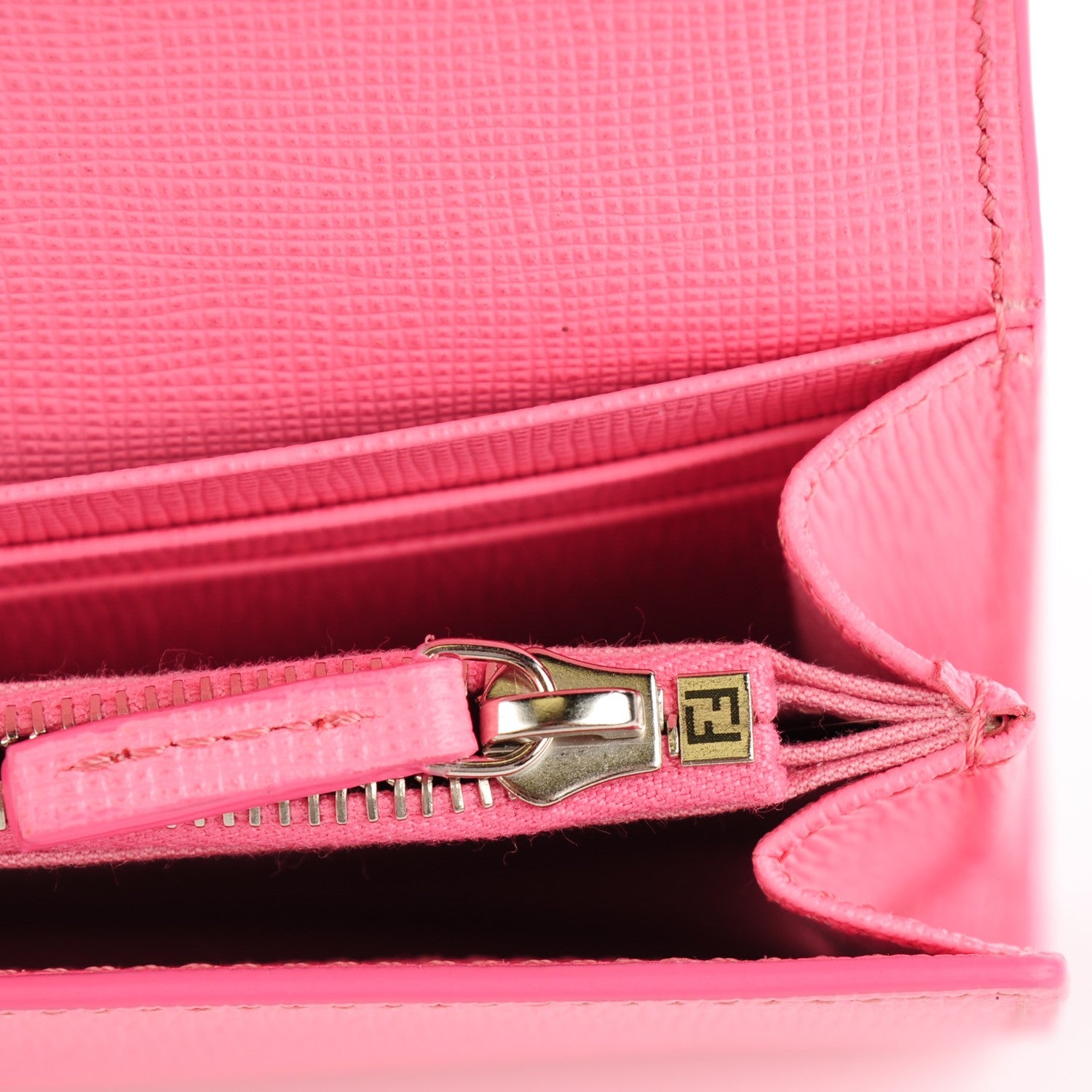 Fendi Vitello Elite Crystal Monster Eyes Simply Continental Wallet Lollypop Black 2 of 10