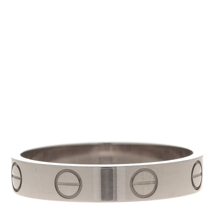 Cartier 18K White Gold 3.5mm LOVE Wedding Band Ring 53 6.25 5 of 10