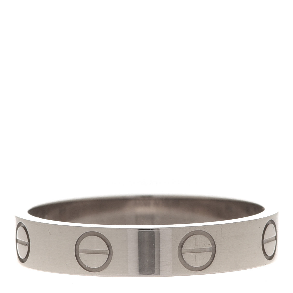 Cartier 18K White Gold 3.5mm LOVE Wedding Band Ring 53 6.5 5 of 10