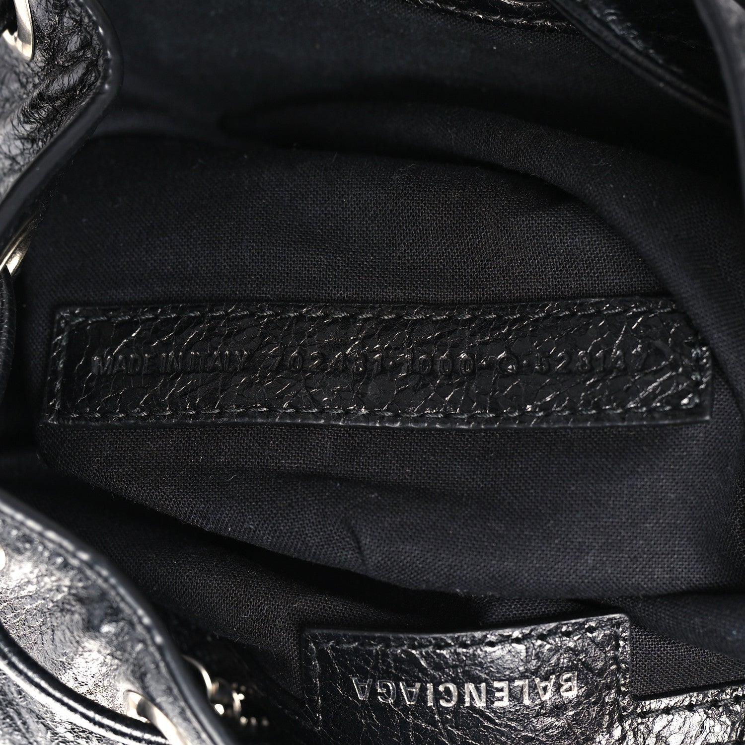 Balenciaga Agneau Arena Le Cagole Bucket Bag XS Black 7 of 9