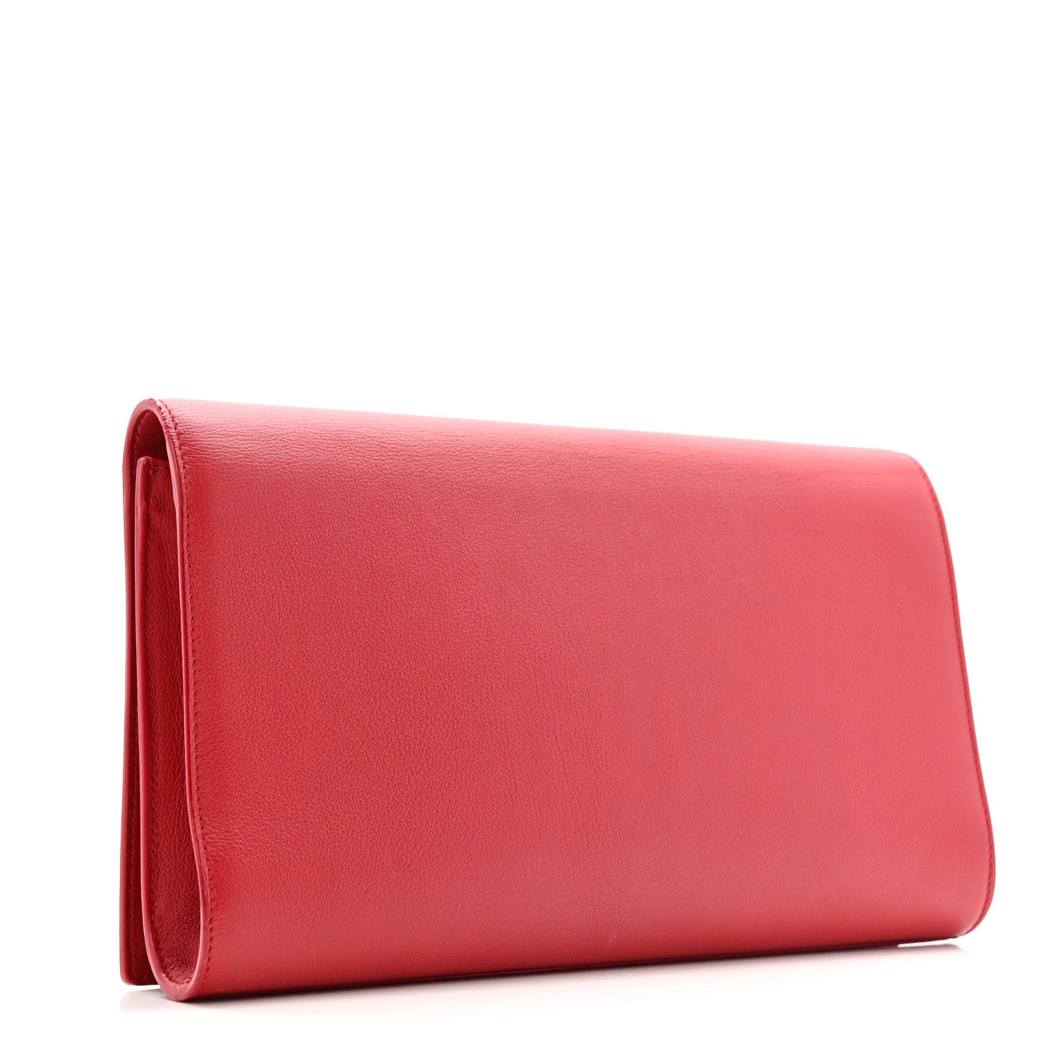 Saint Laurent Calfskin Monogram Large Belle De Jour Clutch Red 2 of 9