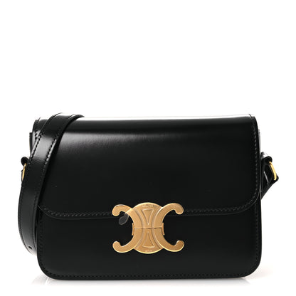 Celine Shiny Calfskin Teen Triomphe Black 1 of 14