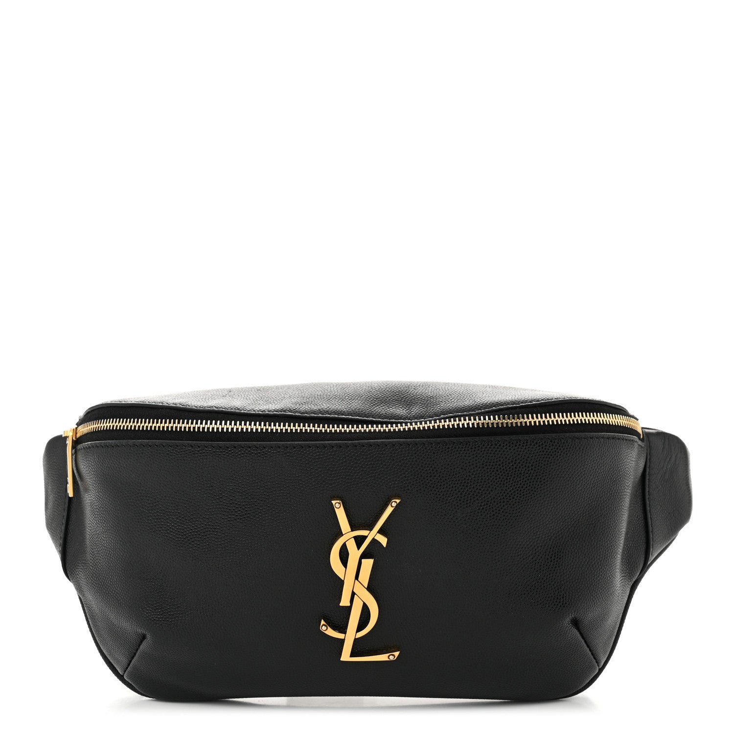 Saint Laurent Grain De Poudre Monogram Belt Bag Black 1 of 11