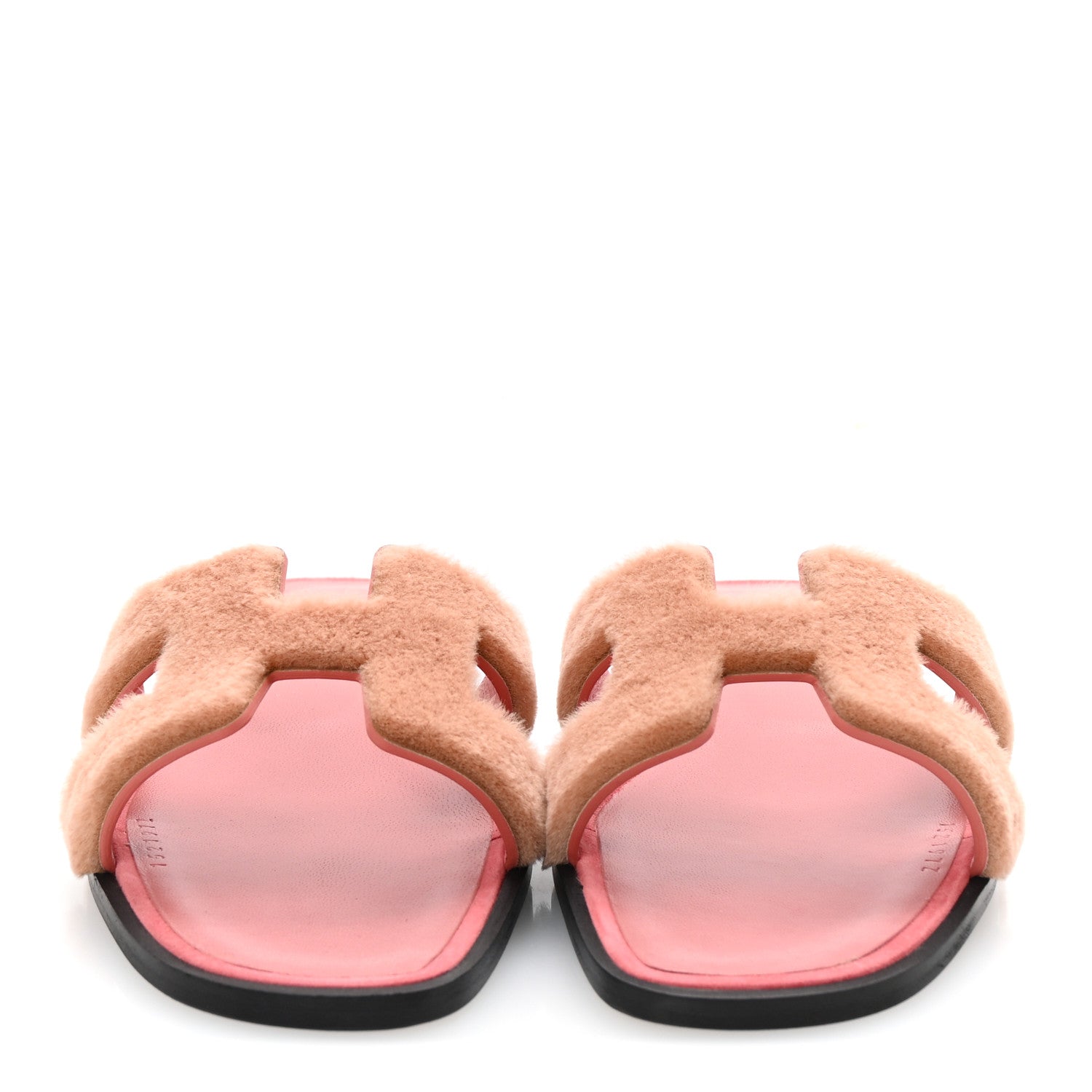 Hermes Mink Fur Oran Sandals 36 Blush Gris Fume 3 of 9