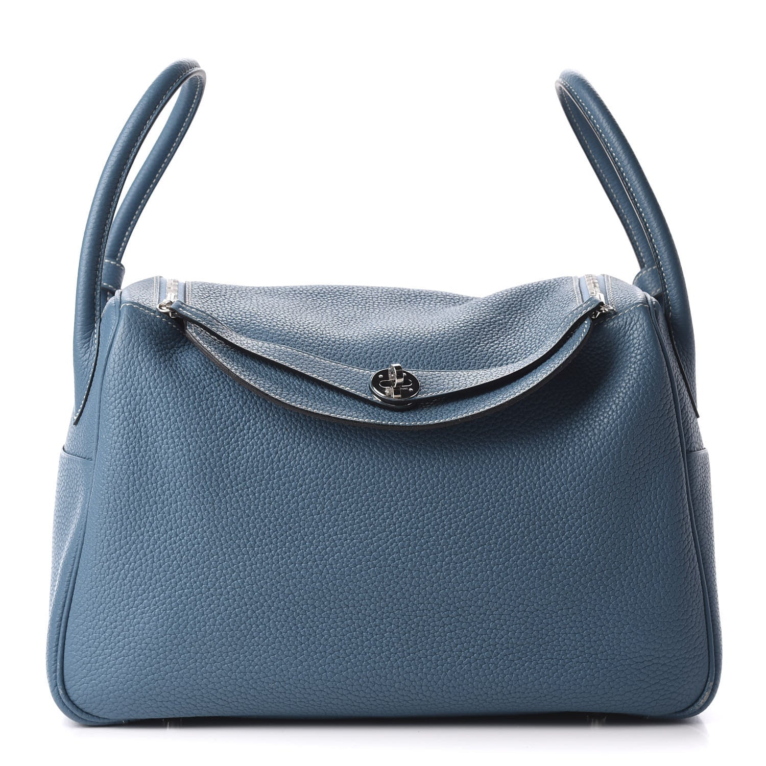 Hermes Taurillon Clemence Lindy 34 Bleu Jean 1 of 11