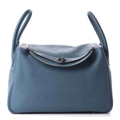 Hermes Taurillon Clemence Lindy 34 Bleu Jean 1 of 11