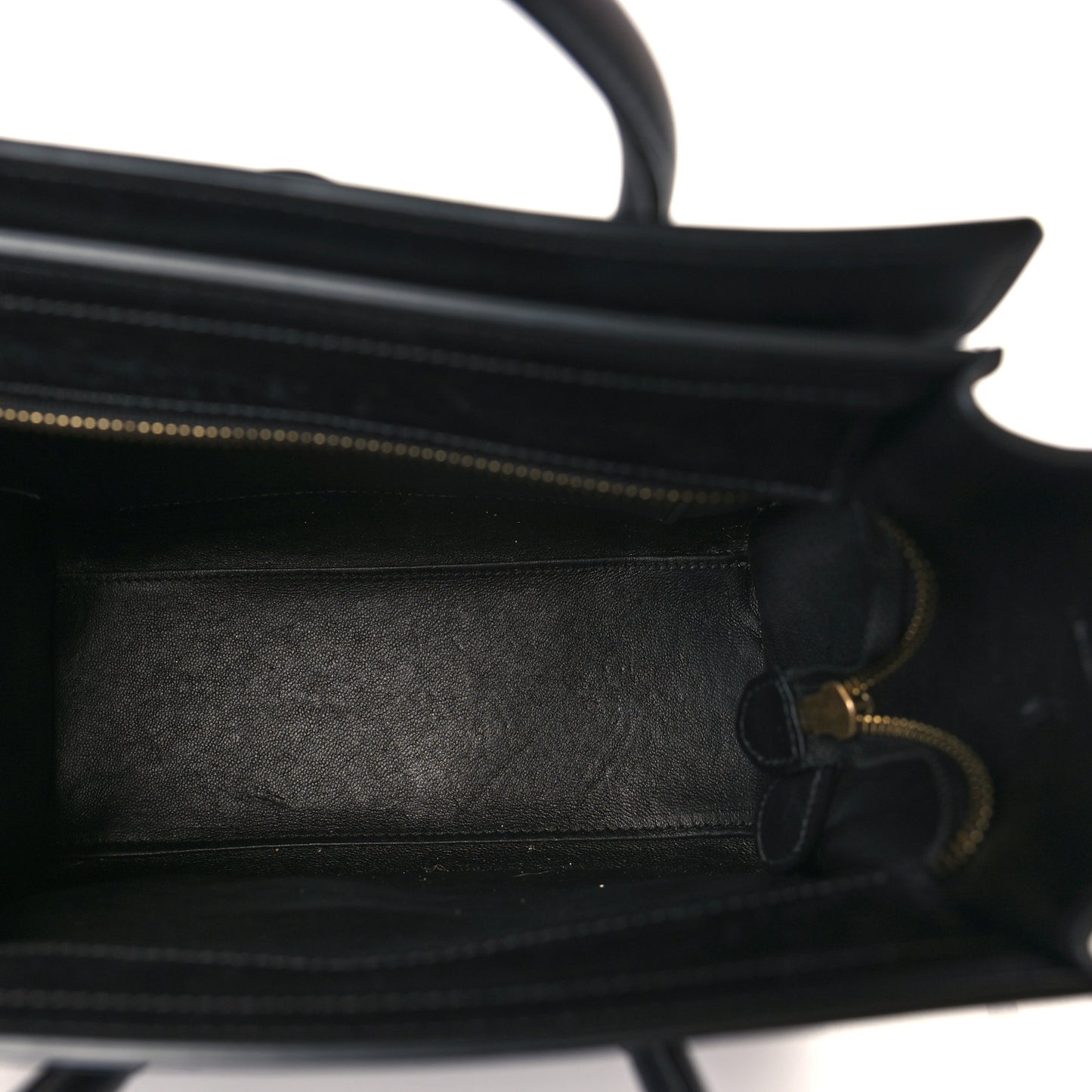 Baby Grained Calfskin Nubuck Nano Tri-Color Luggage Porcelain