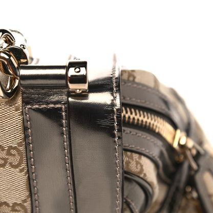 Gucci Monogram Large Pop Bamboo Top Handle Tote Pewter 15 of 15