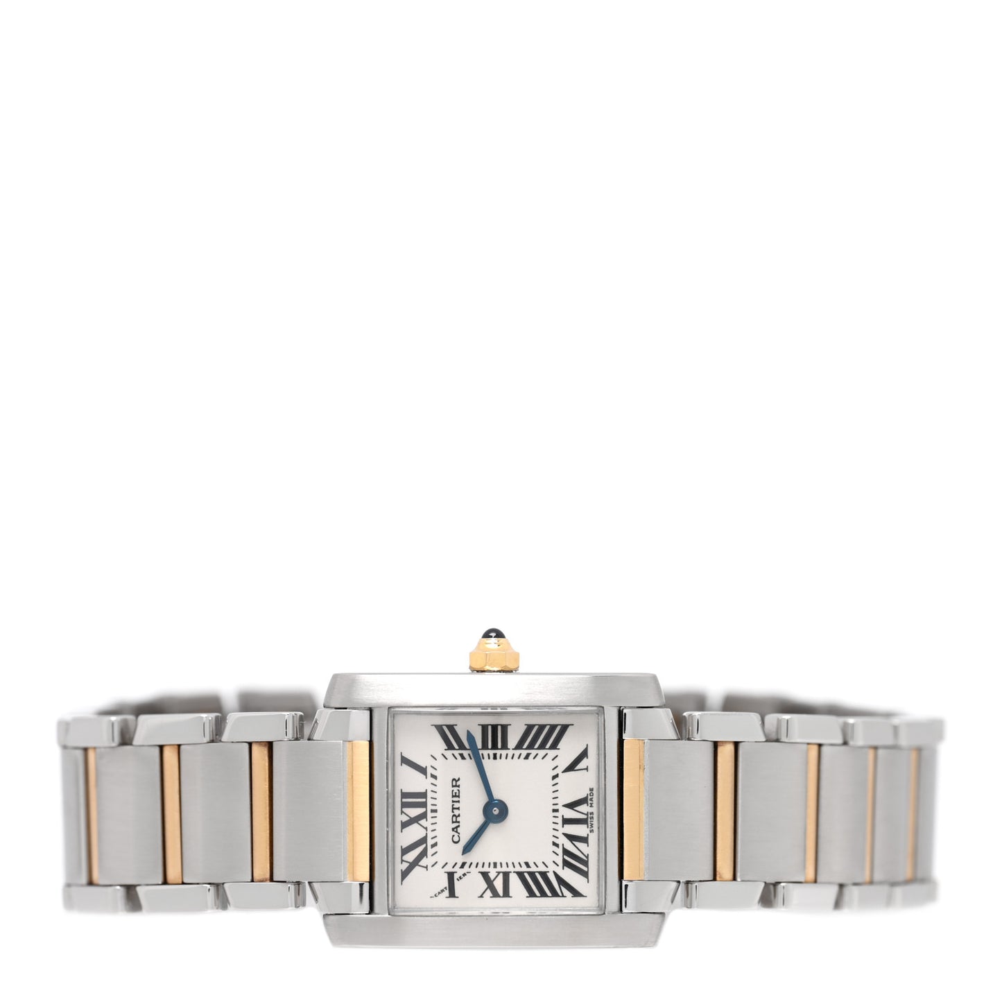 Stainless Steel 18K Yellow Gold 20mm Tank Francaise Quartz Watch