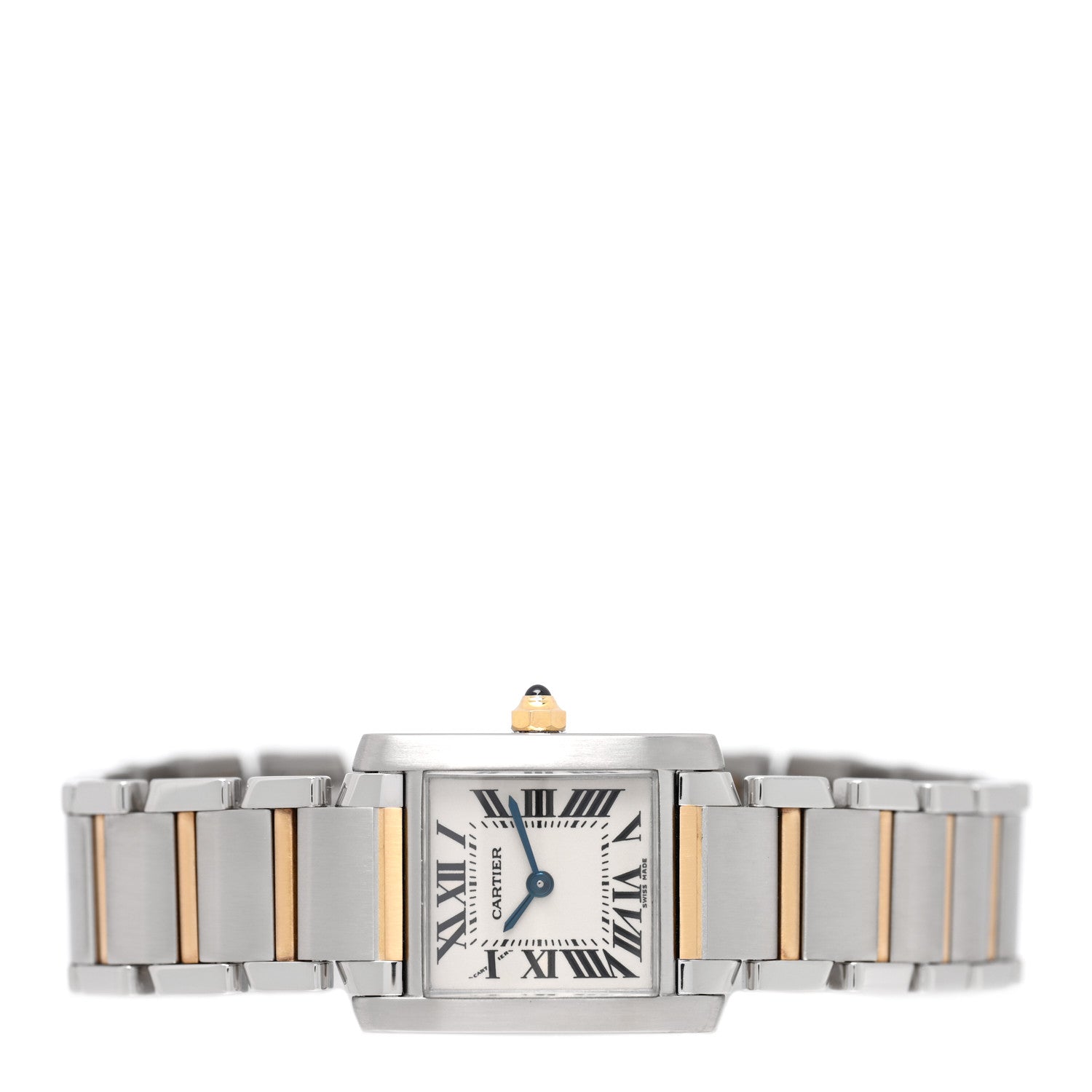 Cartier Stainless Steel 18K Yellow Gold 20mm Tank Francaise Quartz Watch 2 of 5