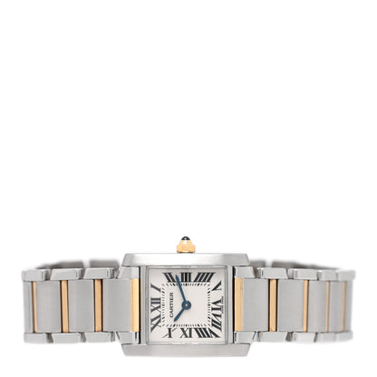 Cartier Stainless Steel 18K Yellow Gold 20mm Tank Francaise Quartz Watch 2 of 5