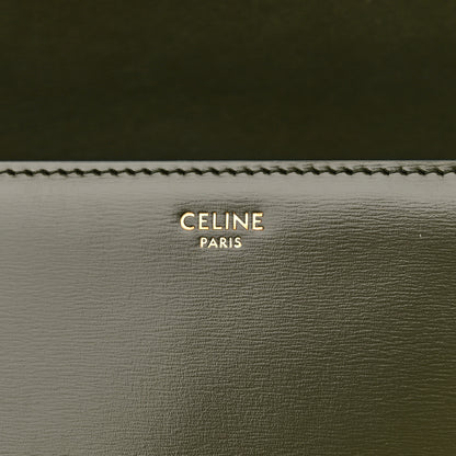 Celine Shiny Calfskin Cuir Triomphe Dark Olive 6 of 10