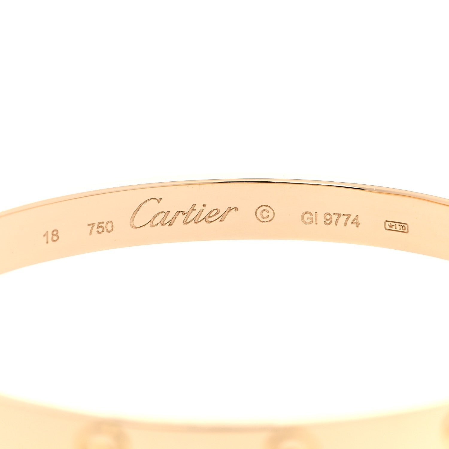 Cartier 18K Yellow Gold LOVE Bracelet 18 4 of 6