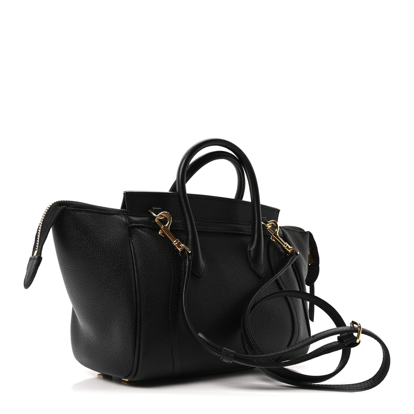 Grained Calfskin Little New Luggage Black