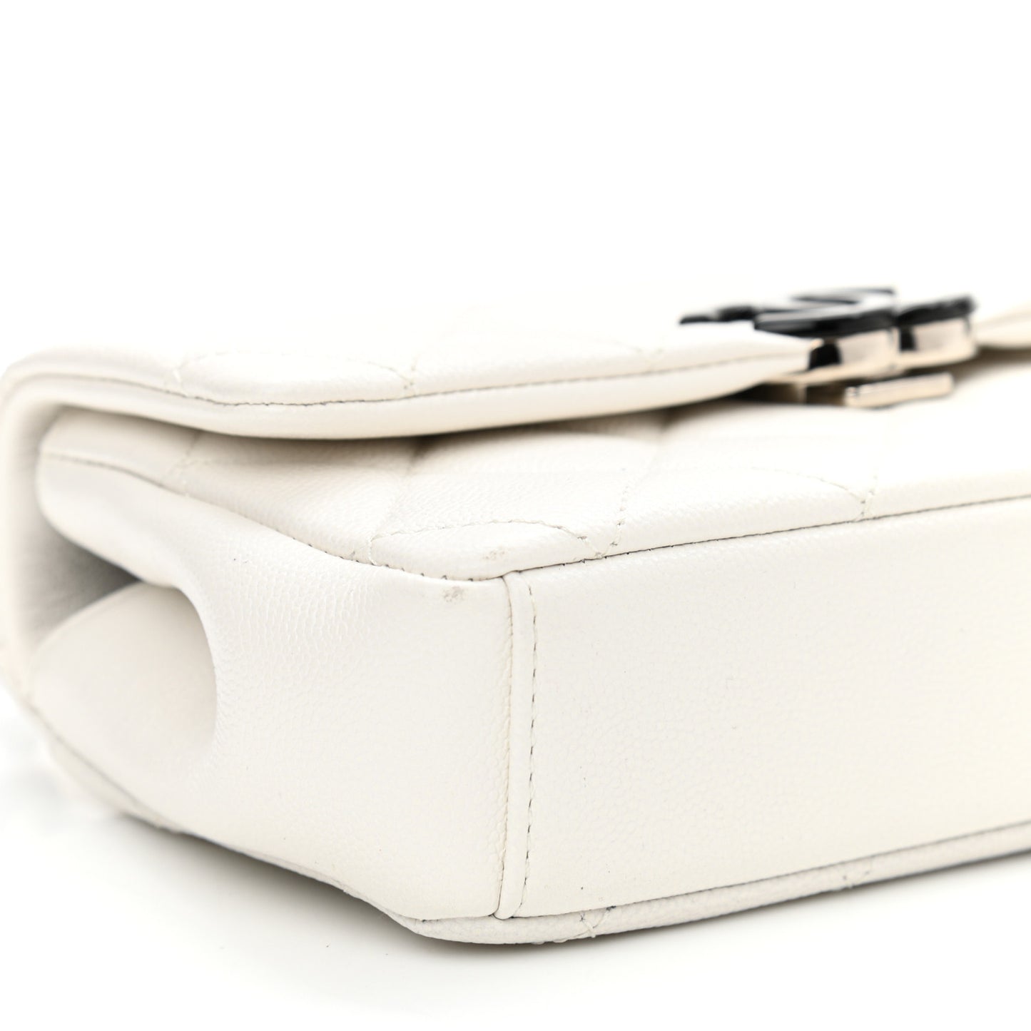 Caviar Quilted My Everything Small Flap White Black