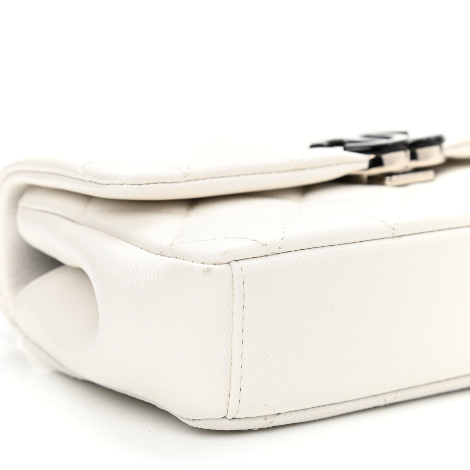 Chanel Caviar Quilted My Everything Small Flap White Black 9 of 10