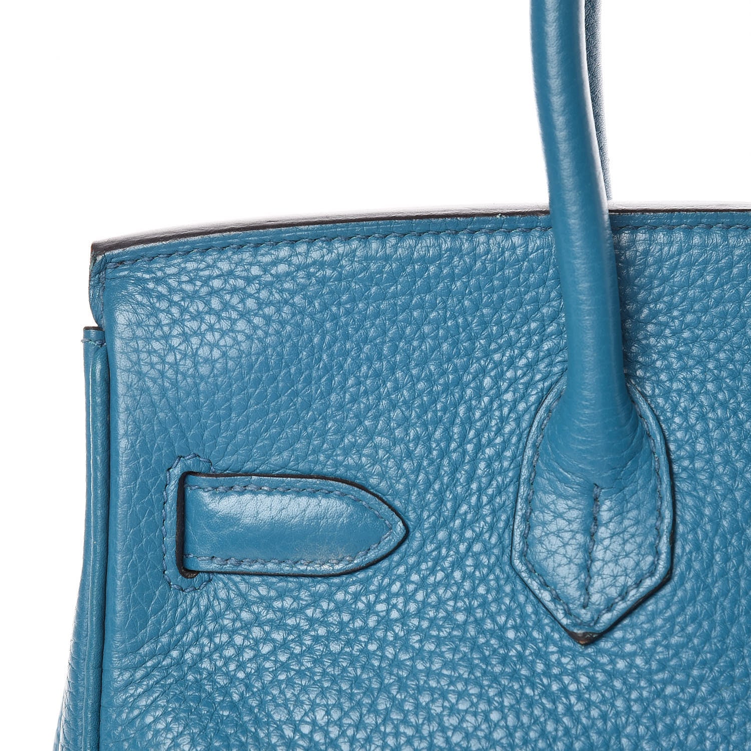 Hermes Taurillon Clemence Birkin 30 Bleu Izmir 33 of 34
