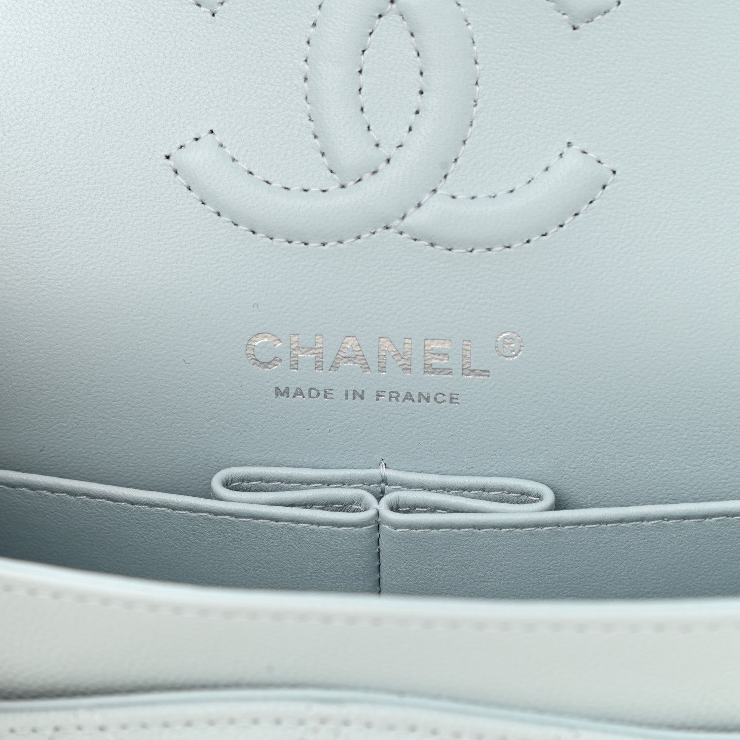 Chanel Caviar Quilted Small Double Flap Light Blue 5 of 10