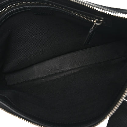 Gucci Monogram Jumbo GG Textured Dollar Calfskin Wristlet Messenger Bag Black 4 of 9