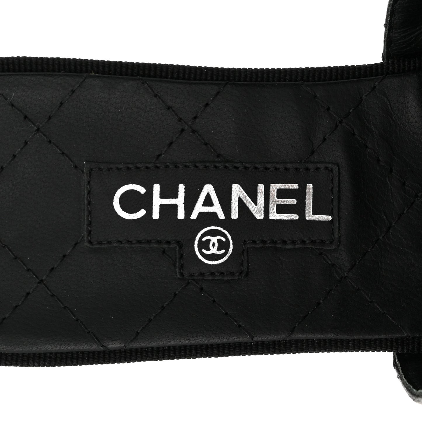 Lambskin Quilted CC Mules Sandals 39 Black
