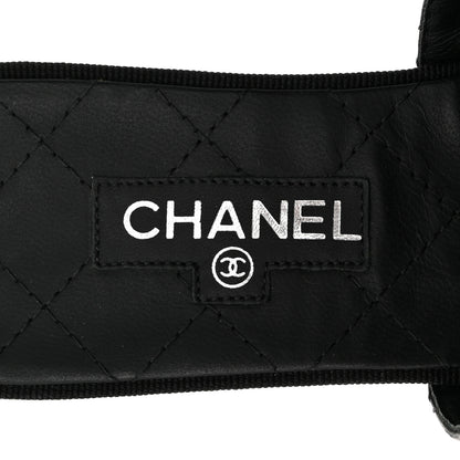 Chanel Lambskin Quilted CC Mules Sandals 39 Black 7 of 9
