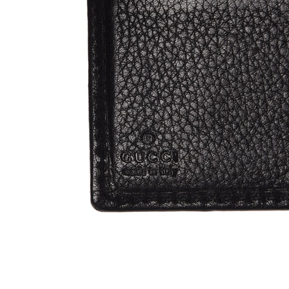 Gucci Calfskin Web Horsebit French Flap Wallet Black 6 of 7
