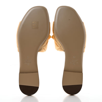 Valentino Garavani Metallic Pebbled Calfskin Roman Stud Flat Slide Sandals 39 Antique Brass 5 of 9