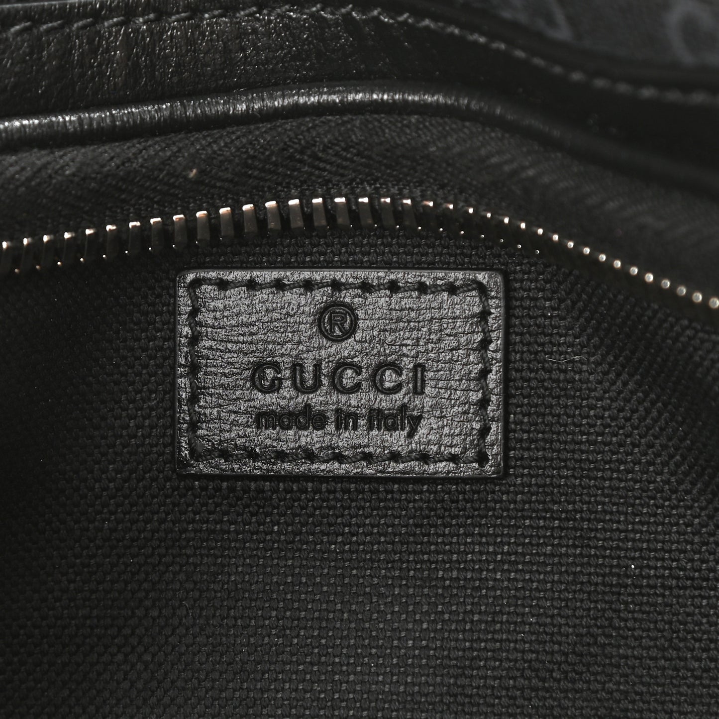GG Supreme Monogram Textured Calfskin Retro Interlocking G Belt Bag Black