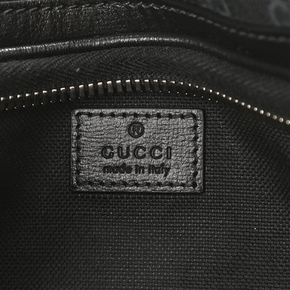 Gucci GG Supreme Monogram Textured Calfskin Retro Interlocking G Belt Bag Black 6 of 8