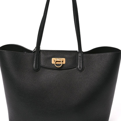 Salvatore Ferragamo Calfskin Travel Tote Black 9 of 12