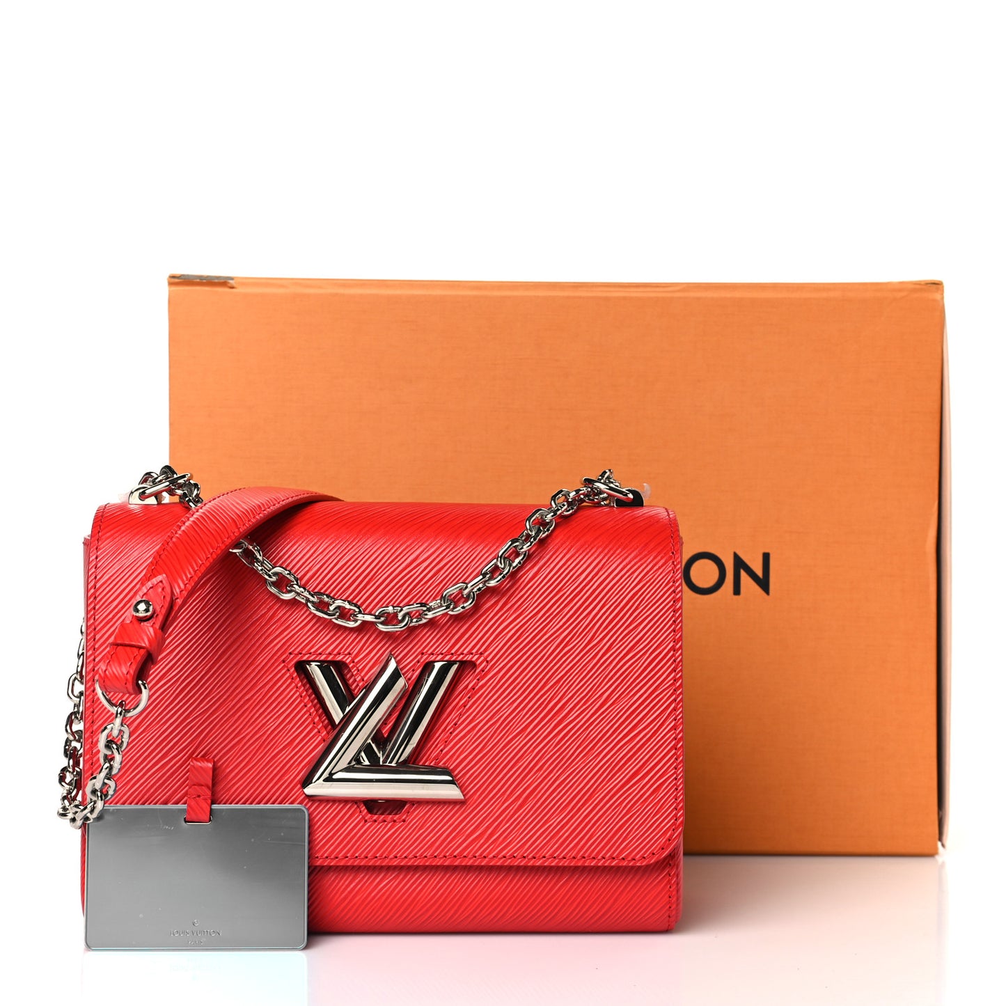 Epi Twist Shoulder Bag MM Coquelicot