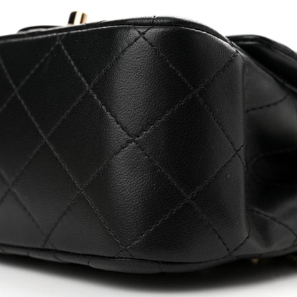 Chanel Lambskin Quilted Mini Square Flap Black 10 of 11