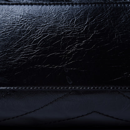 Saint Laurent Crinkled Calfskin Matelasse Monogram Medium Niki Shopper Tote Black 20 of 22