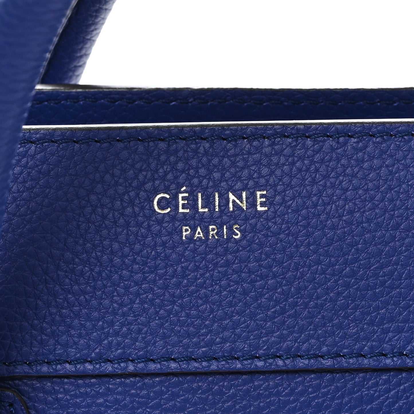 Drummed Calfskin Mini Luggage Indigo