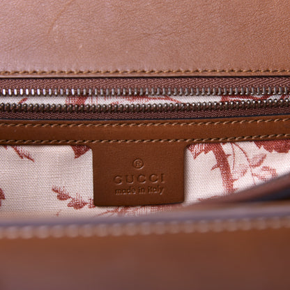 Gucci Calfskin Animalier Shoulder Bag Brown 6 of 11