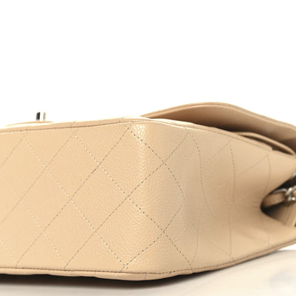 Chanel Caviar Quilted Jumbo Double Flap Beige 10 of 11