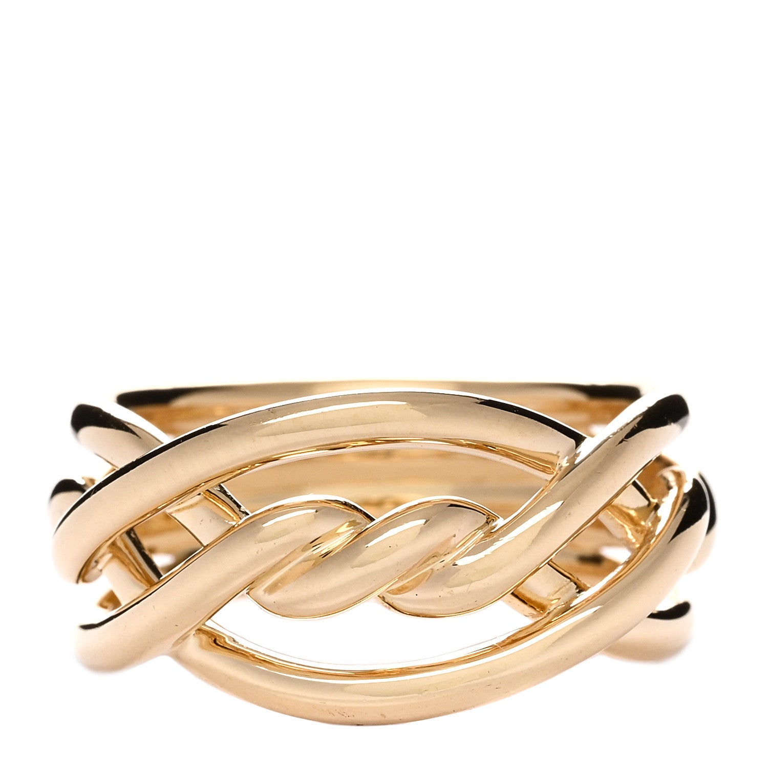 David Yurman 18K Yellow Gold 11.5mm Continuance Ring 57 8 1 of 3